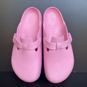 Birkenstock Pink Rubber Clogs